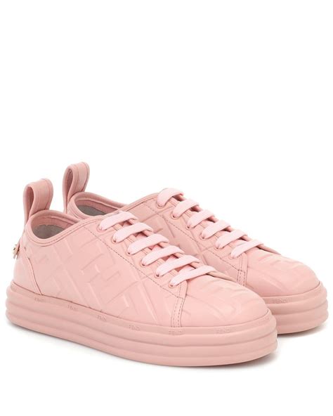 Fendi pink and grey sneakers